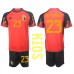 Billige Belgia Michy Batshuayi #23 Hjemmetrøye Barn VM 2022 Kortermet (+ korte bukser)